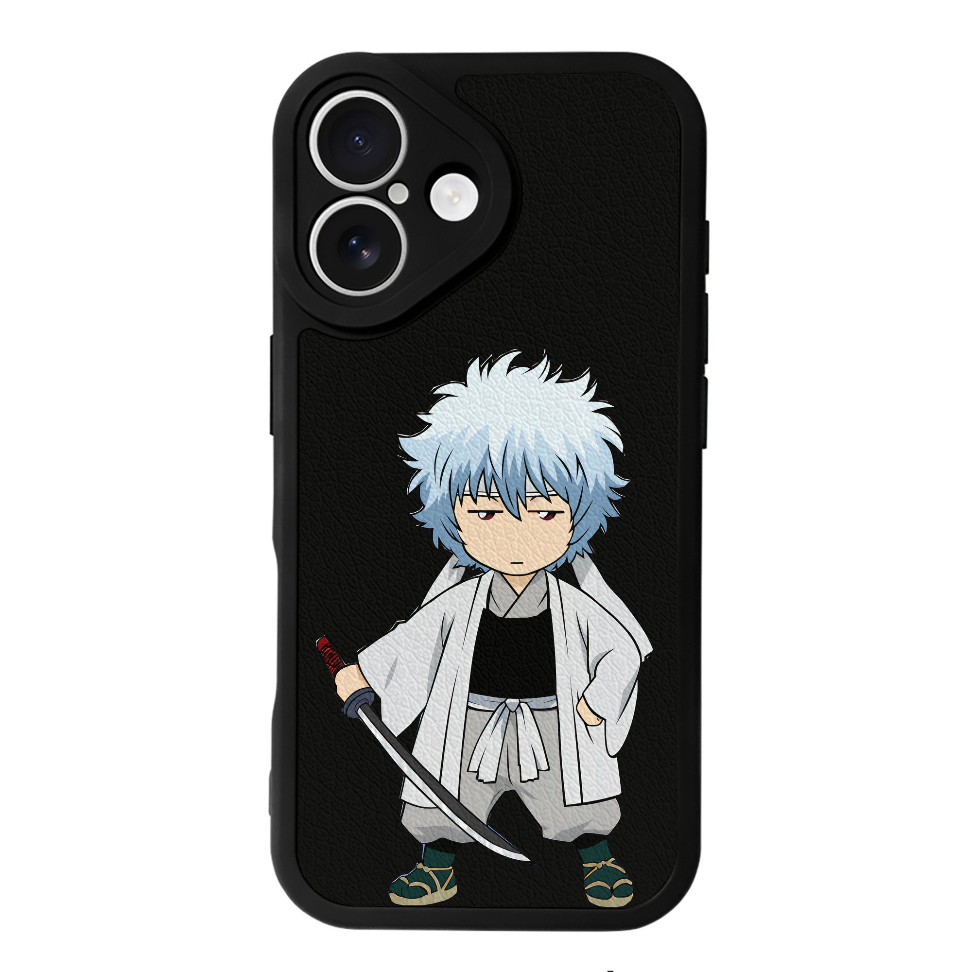 （画像用） ぎんたま 坂田銀時（さかたぎんとき） 神楽 志村新八（しむら しんぱち） GINTAMA Sakata Gintoki Kagura Shimura Shinpachi 【iPhone 16シリーズ対応】シリコンスマホケース（レザー調） 材質：シリコン
